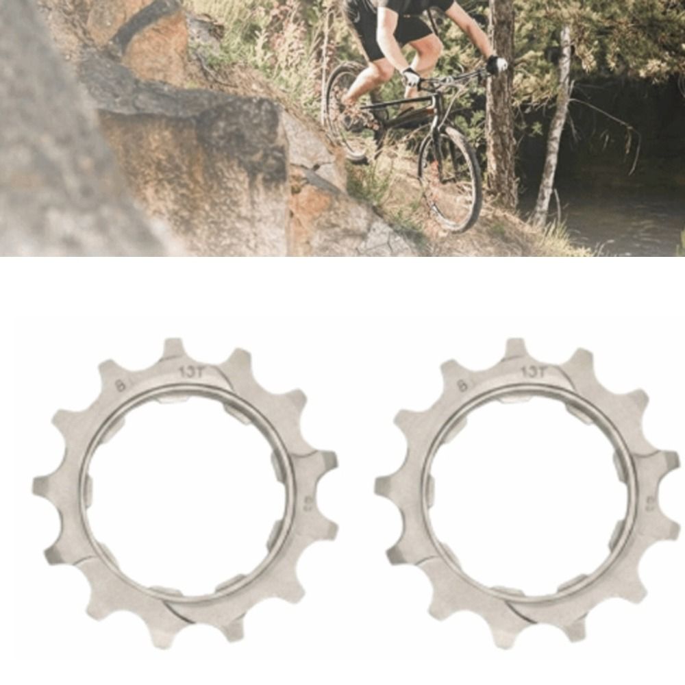 2PCS Durable Steel Bicycle Cassette Cog 8/9/10/11 Speed Silver Freewheel Pinion 11T/12T/13T Fixed Gear Cog Mountain Bike
