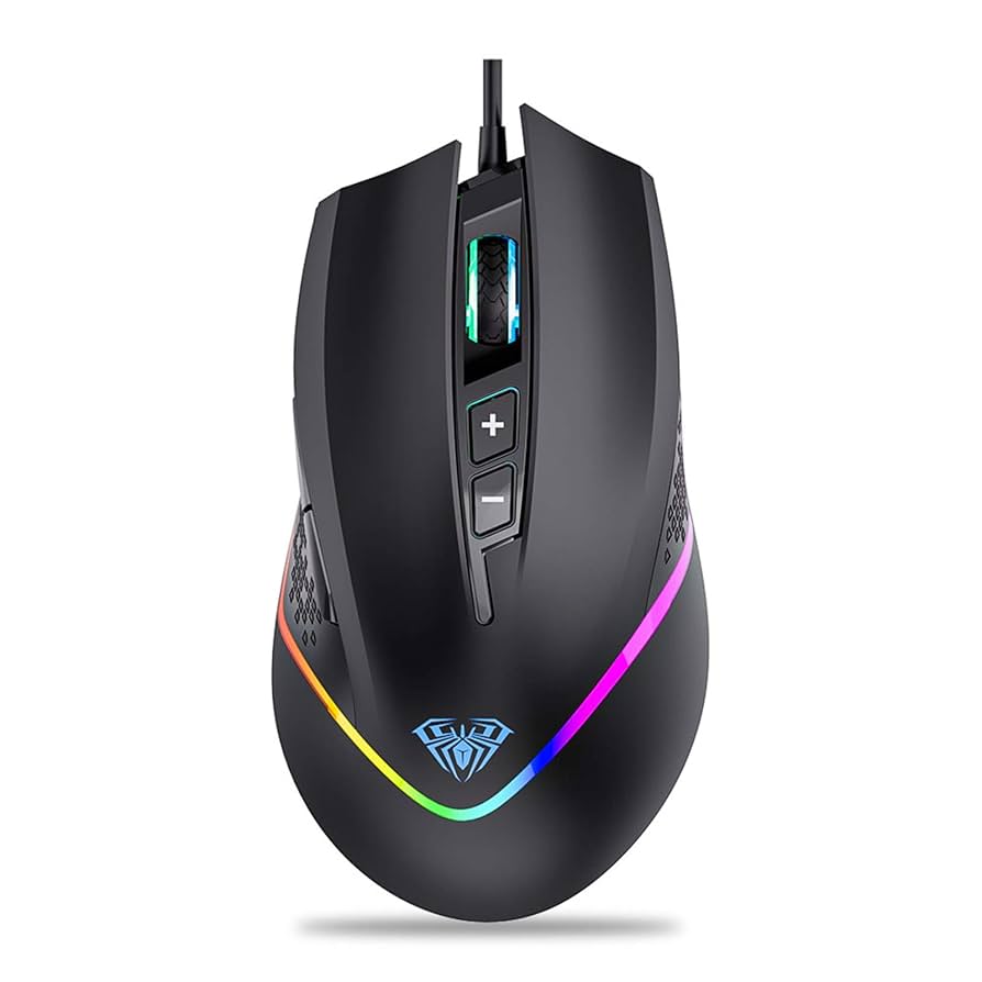 AULA F805 RGB 12800 DPI MODES 6 PROGRAMMABLE MACRO WIRED GAMING MOUSE