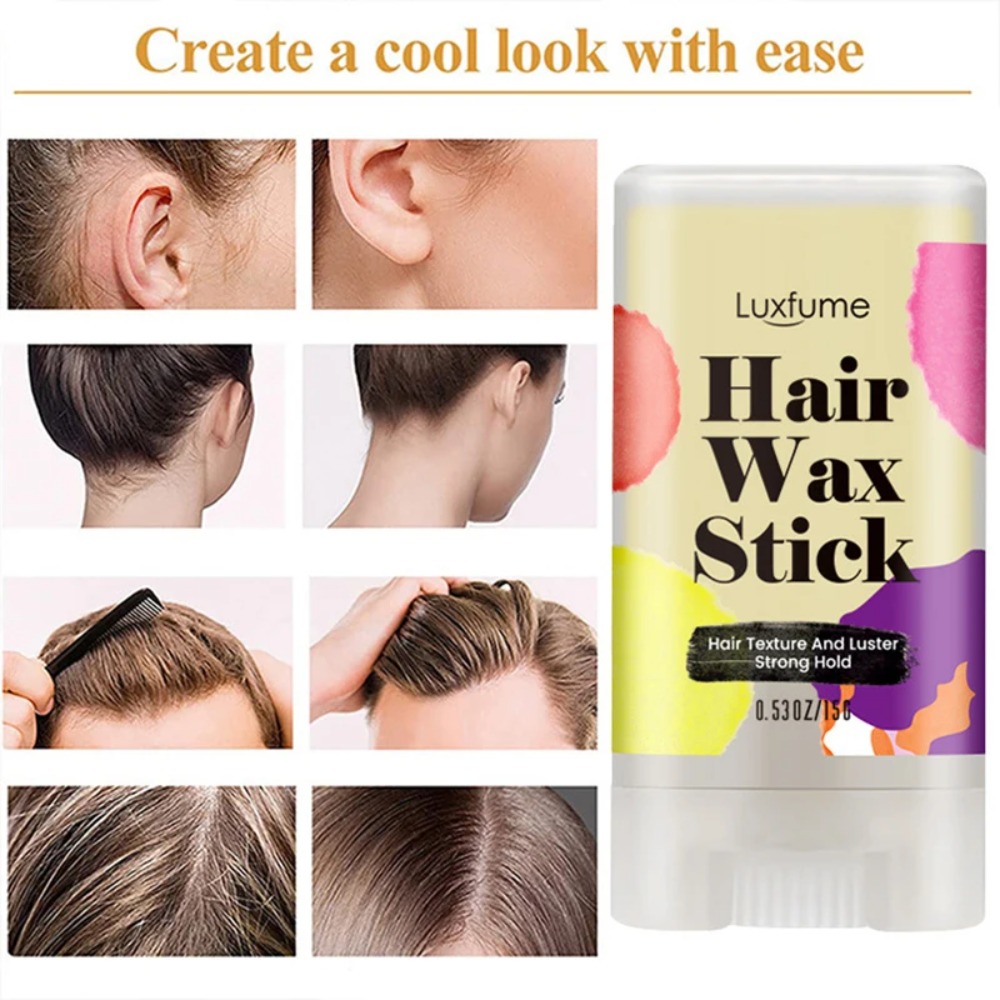 Professional Non-Greasy Hair Wax Stick Portable Repair Smooth Broken Hair Artifact Blueberry Hair Styling Wax Men