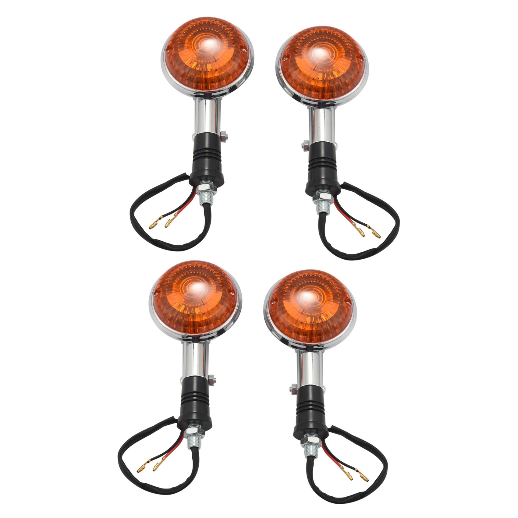 fasdaga Motorcycle Amber Round Turn Signals Lights Blinker Indicator Lens for Road Star Virago V Star 85-99 4 Pack