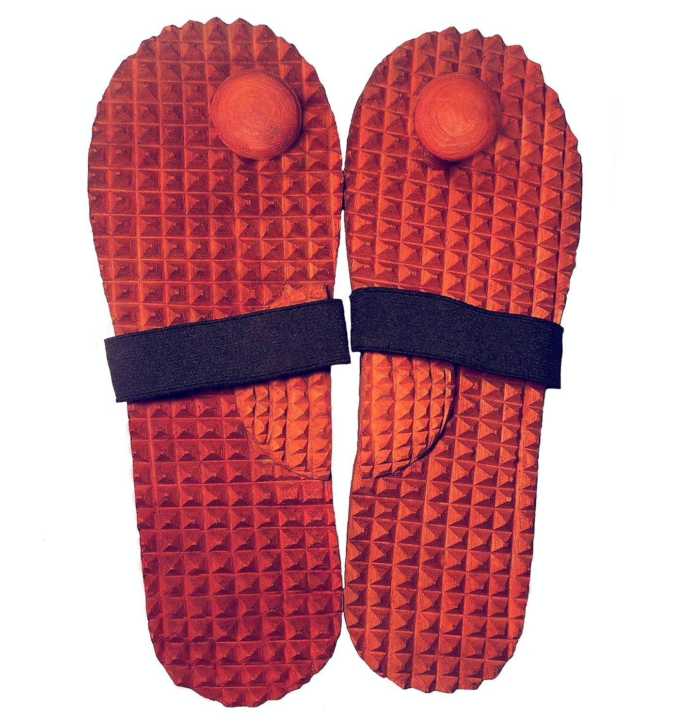 INDIGENOUS Wooden Acupressure Massager Khadau Health Care Slippers for Acupuncture or Acupressure Therapy/Therapeutic/Great Relaxing Slippers for Both Men.