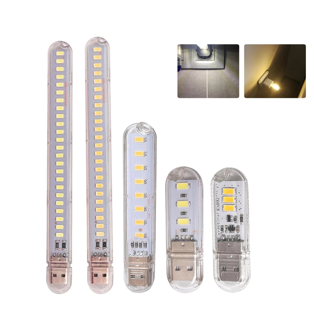 For Power Bank Notebook Warm White 3LEDs LED Bulb 5V Power Reading Book Lamp Night light LED Lights Book Light