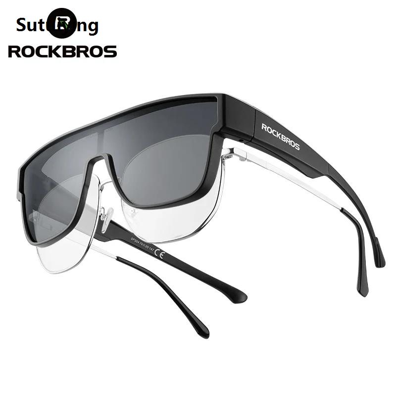Sutuiying ROCKBROS Polarized Glasses UV400 Protection Wear Sunglasses for Driving Fishing Hiking Eyewear Bicycle Cycling Goggles