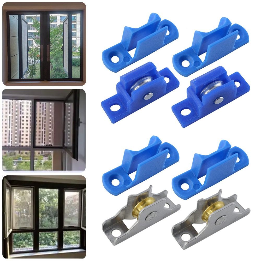2pcs Professional Aluminum Alloy Screen Roller Kit Replacement Parts 11mm Screen Door Pulleys Durable Runner Wheel Window Screen