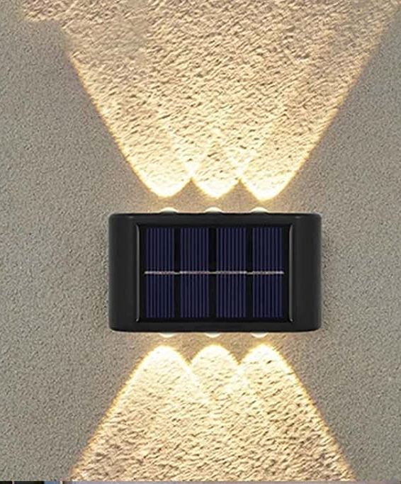 6 LED Solar Light Outdoor Lighting Garden Wall Lamp -1PC