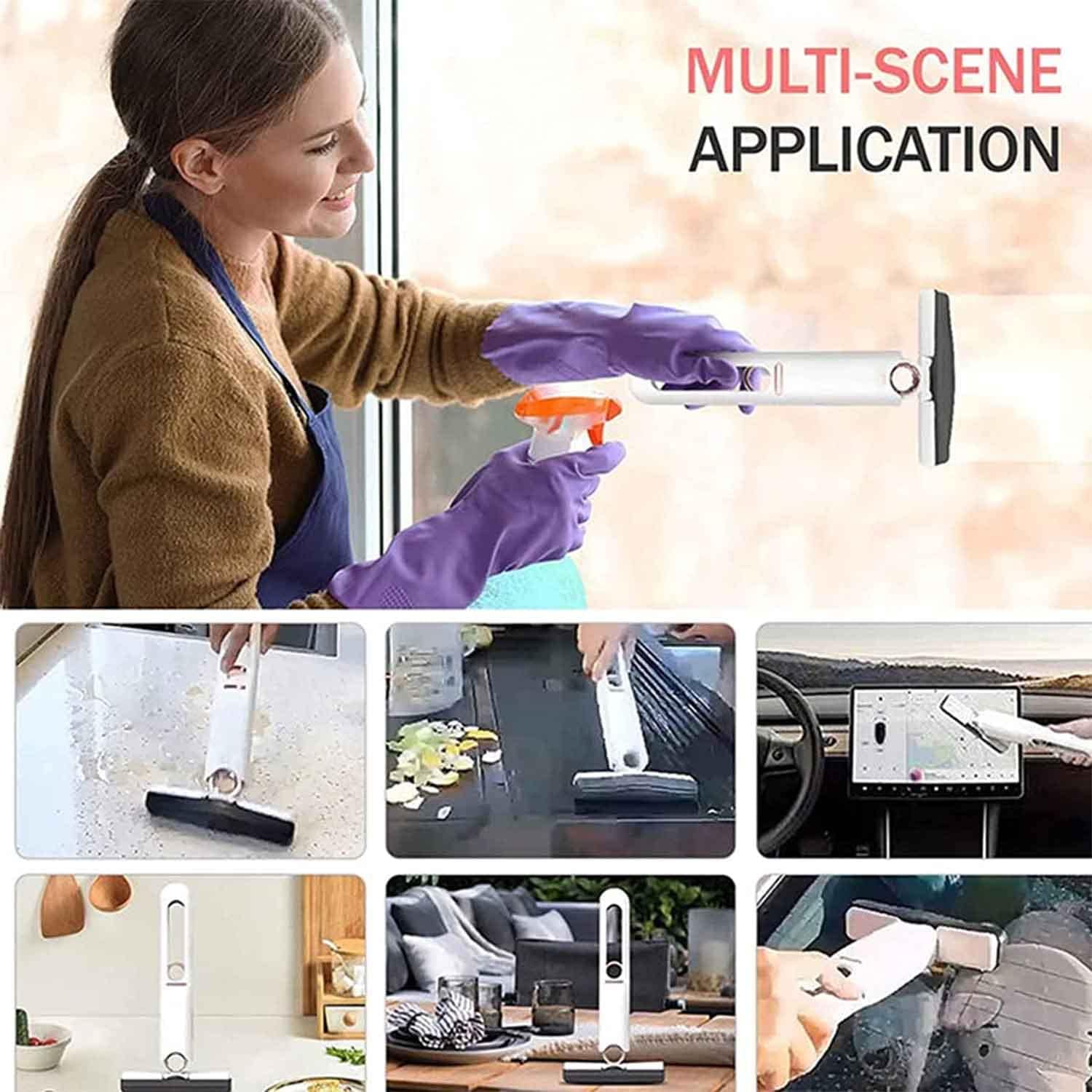 Portable Mini Mop , Super Absorbent Mini Household Cleaning Tool Hands Free Hand Free Mops Sponge Cleaning Mop for Glass, Home