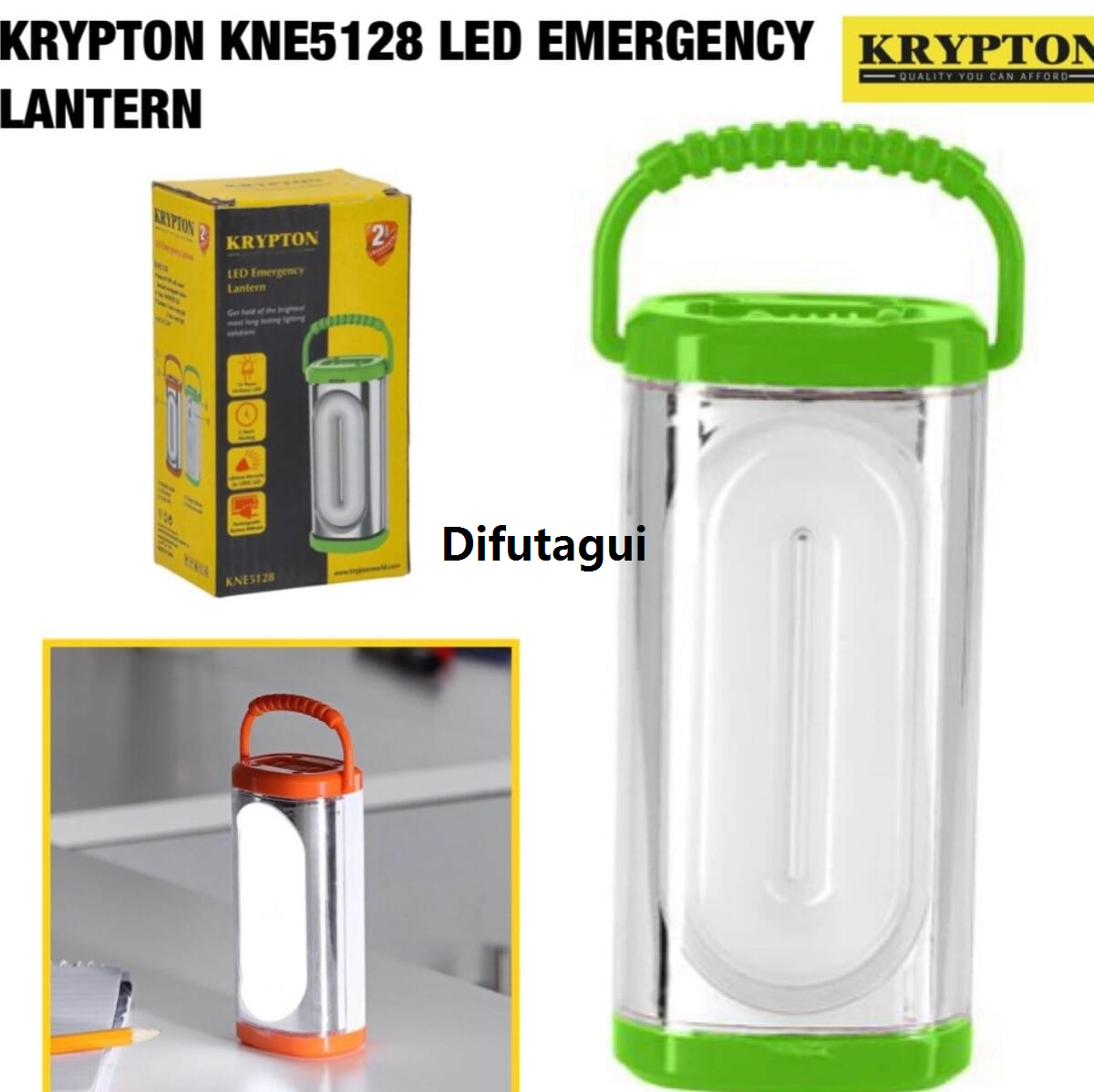 Difutagui Rechargeable Krypton KNE5128 Work Light Portable LED Affordable Emergency Lantern - High Quality With Warranty