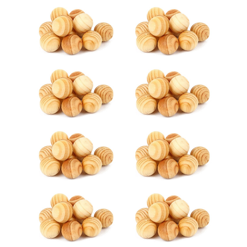 LKPCIGCXM 80X Natural Cedar Wood Balls Lavender Repellent Wardrobe Clothes Drawer