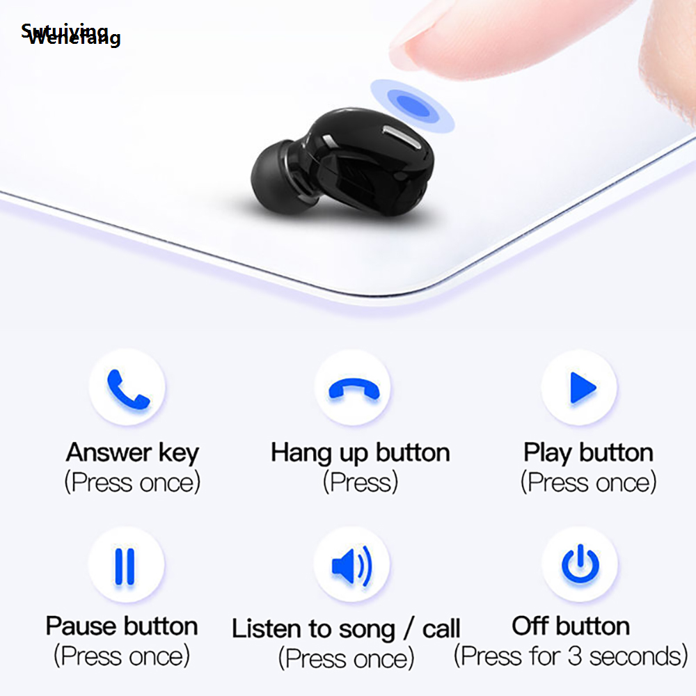 Wenefang Sutuiying X9 Wireless Earphone Bluetooth-compatible 5.0 With Mic Single in-Ear 2025 Original Sports Headset For iPhone Samsung Stereo Sound Headphones