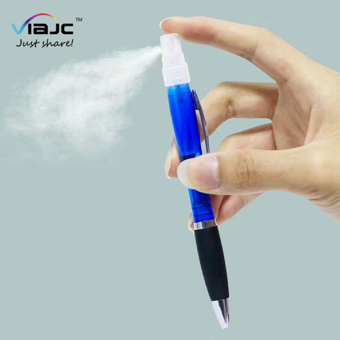 Portable Perfume Spray Pen Bottle - Refillable, Pocket-Friendly Atomizer in Assorted Colors | Ball Pen Style Empty Fragrance Mist Bottle Made of Anti-Bacterial Plastic | Ideal for Travel, Daily Use & Promotional Gifting