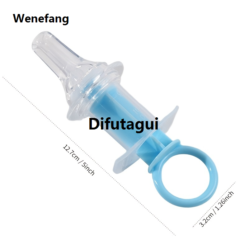 Difutagui Baby Pacifier Feeder, Baby Liquid Medicine Dispenser, Anti-choking New Hot Selling style Silicone Needle Feeder Water Feeder, With Measuring 20ml Cup