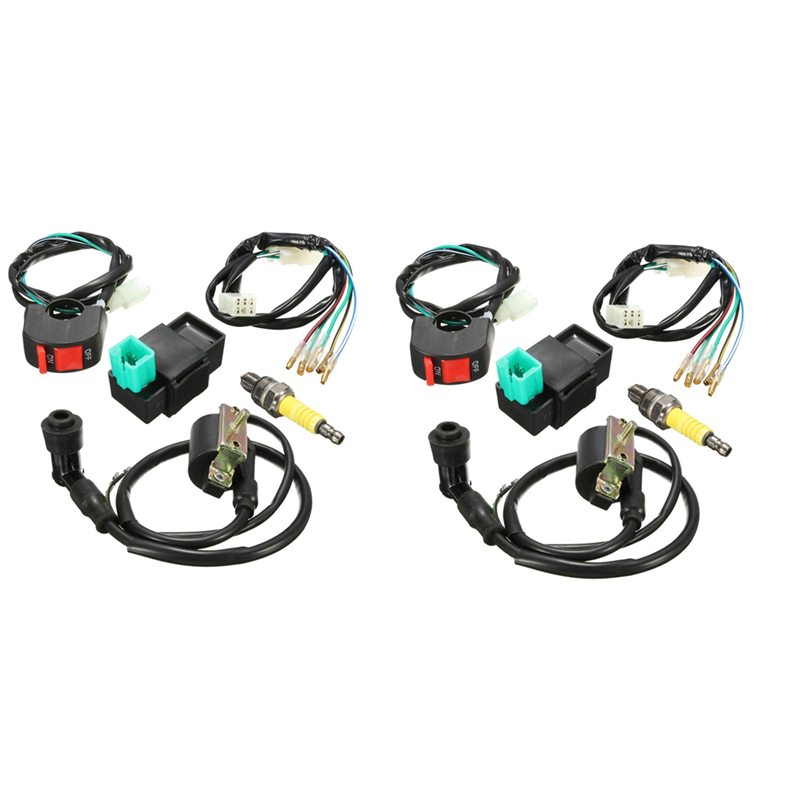 JINMY 2X Wiring Kill Switch Coil CDI Plug for 110cc 125cc 140cc Pit Bike