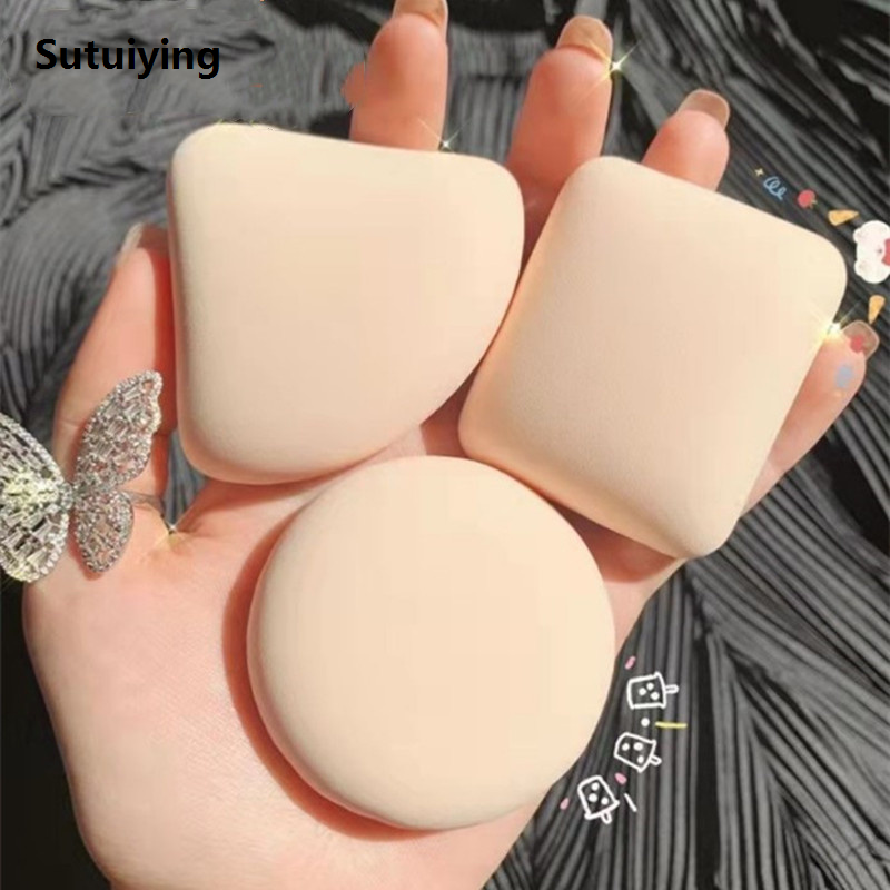 Sutuiying 1 Pc Soft Cosmetics Puff Wet Dry Dual Use Air-Cushion Concealer Original Foundation Powder Makeup Sponge Smooth Puff Beauty Tools