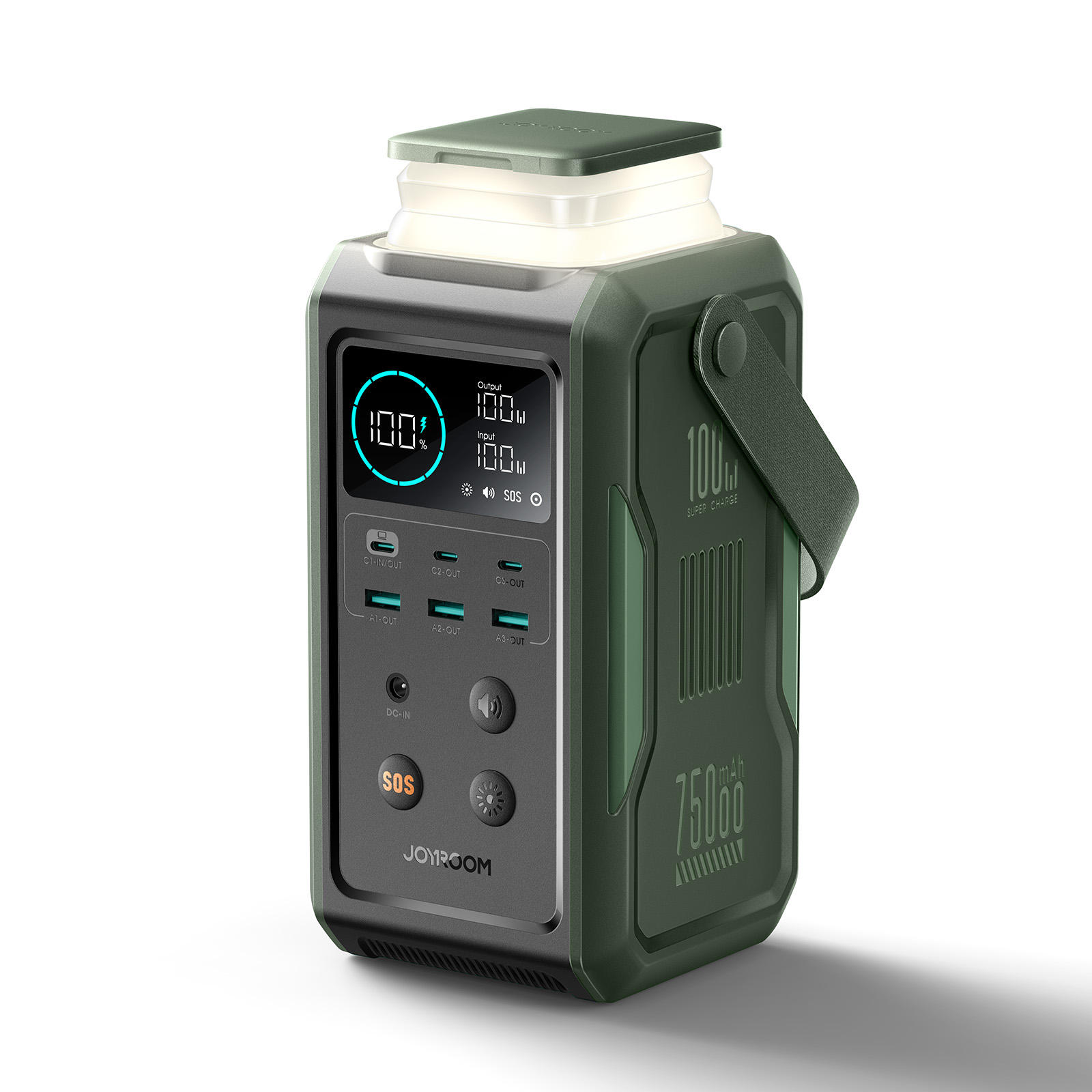 JR-PBF10 PD100W With Night Light Large Capacity Mobile Power Bank 75000mAh