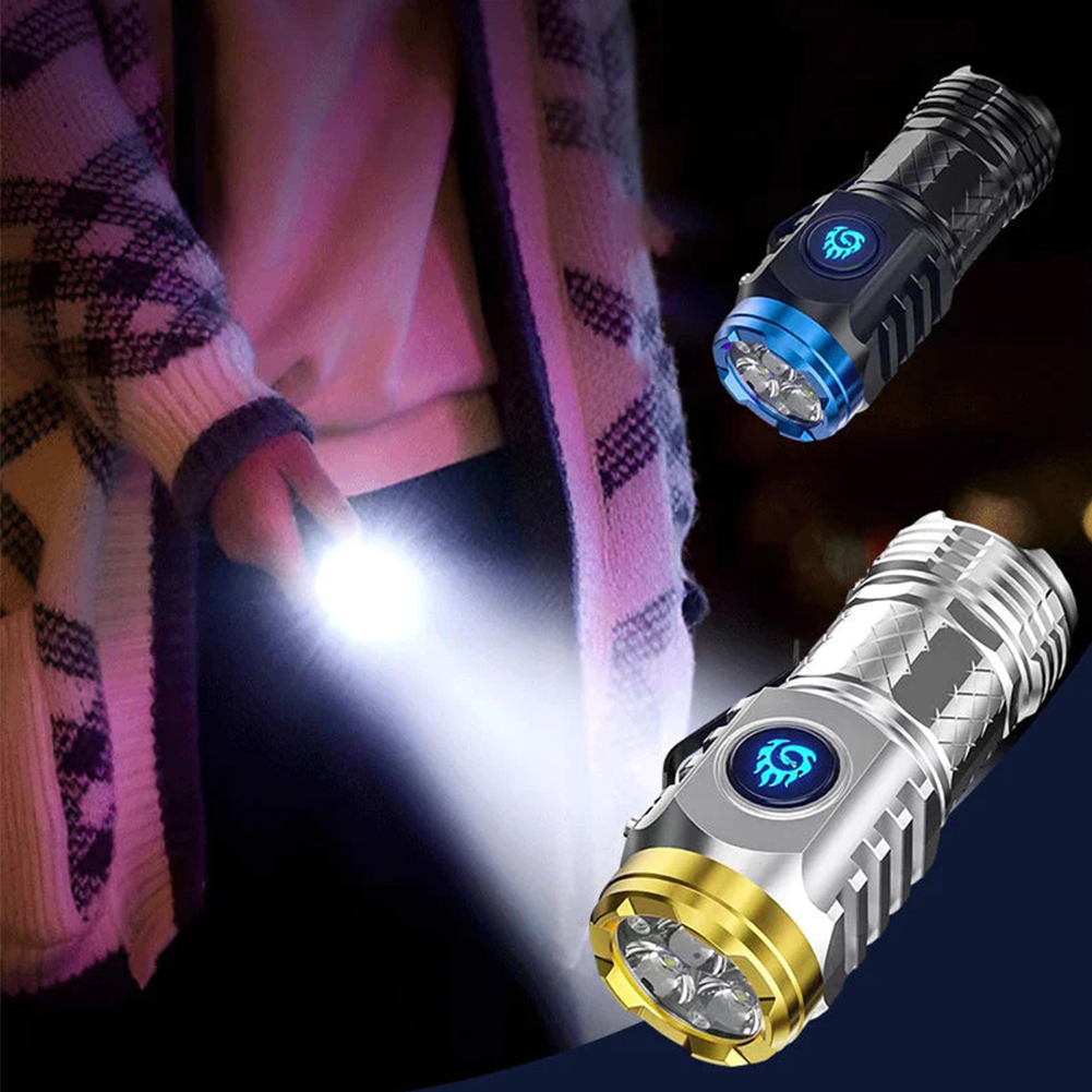 2025 New Type-C Rechargeable LED Work Light 5 Light Mode Waterproof Flashlight for Camping Car Repairing for Emergency Job Site Lighting