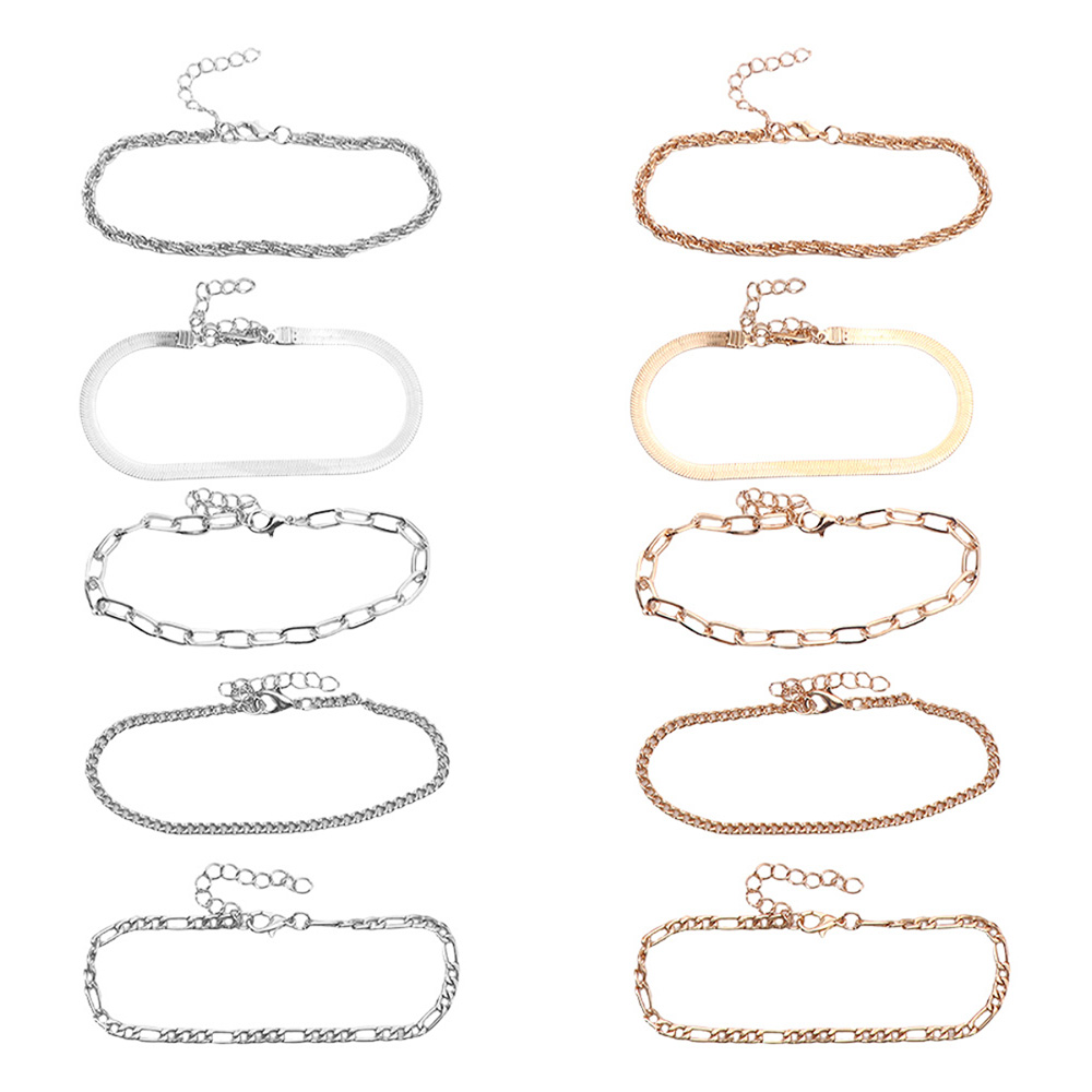 Elegant Adjustable Bohemian Style Bangle Trendy Hand Chain Friendship Bracelet Vintage Shining Bracelet Set Women/Men