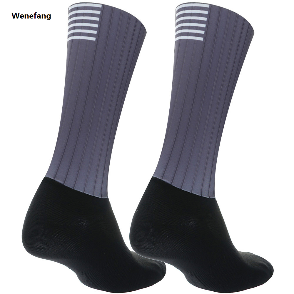 Wenefang Slip Team Socks Silicone 2023 Anti Cycling Seamless Aero Pro Running Sport Road Bike Socks