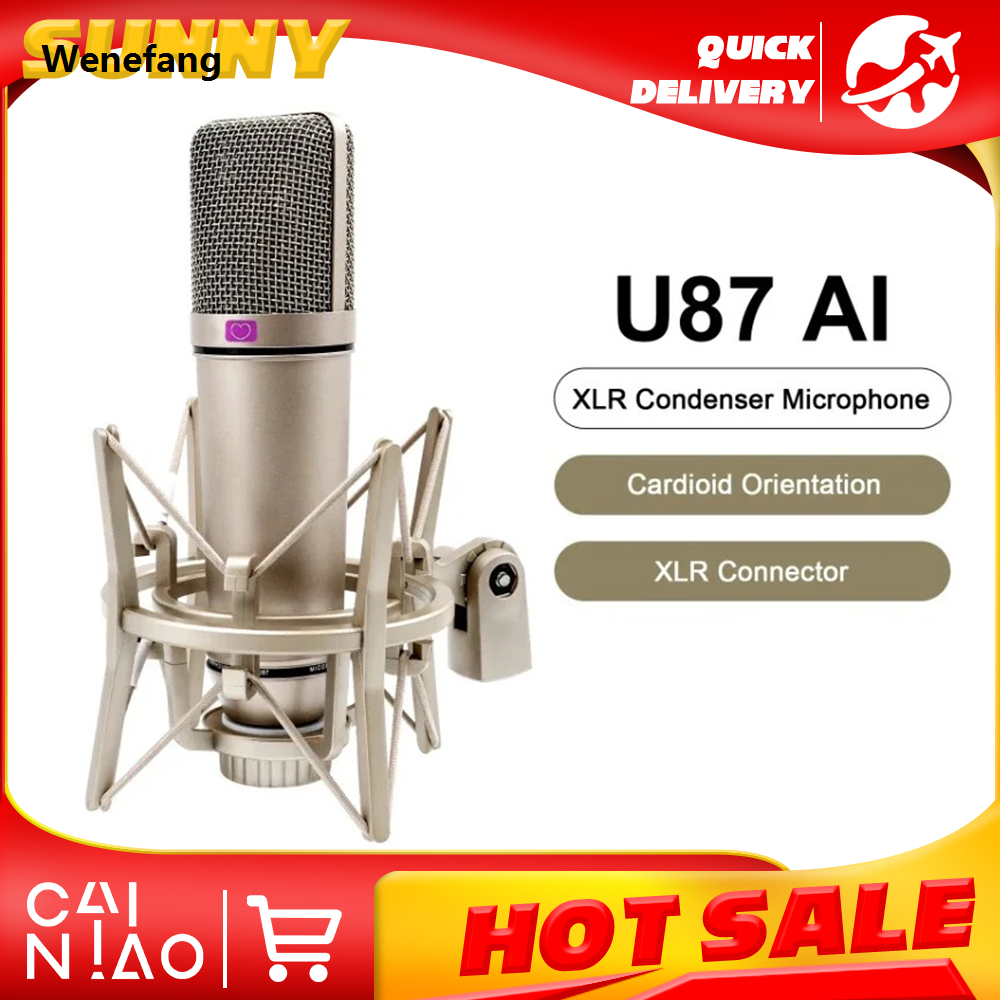 Wenefang U87 AI XLR Microphone Professional Cardioid Studio Mic for 【2025 Version】 Recording Podcasting Voice Over Streaming Home Studio
