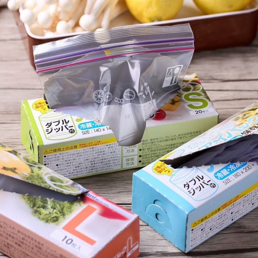 Durable Self-sealing Ziplock Bag Household Thickened Plastic Bag Transparent Fresh-keeping Bag