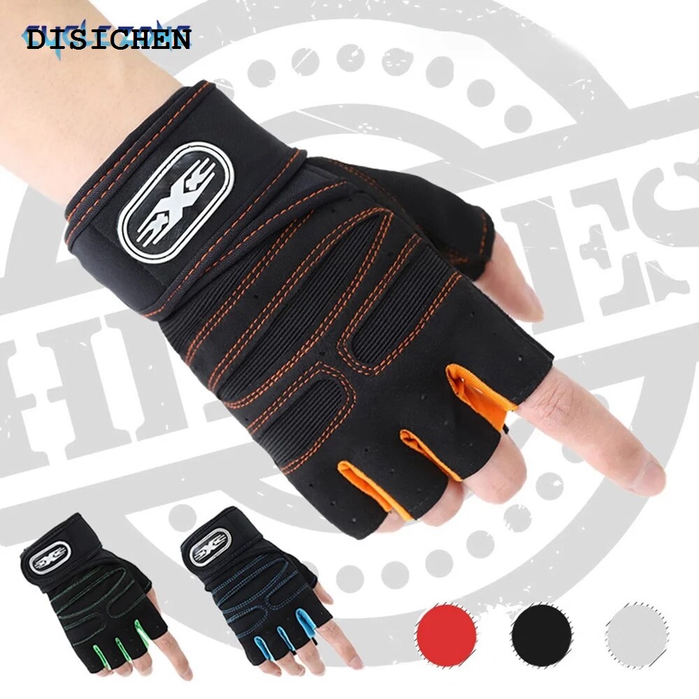 DISICHEN 2025 New Bicycle Glove Sport Exercise Equipment Gym Fitness Gloves Women Weight Lifting Yoga Breathable Half Finger Anti-Slip