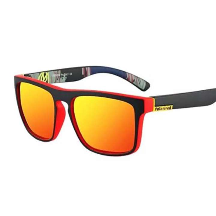 Square Design Polarized Trendy Sporty Looks Unisex Sunglasses With Box