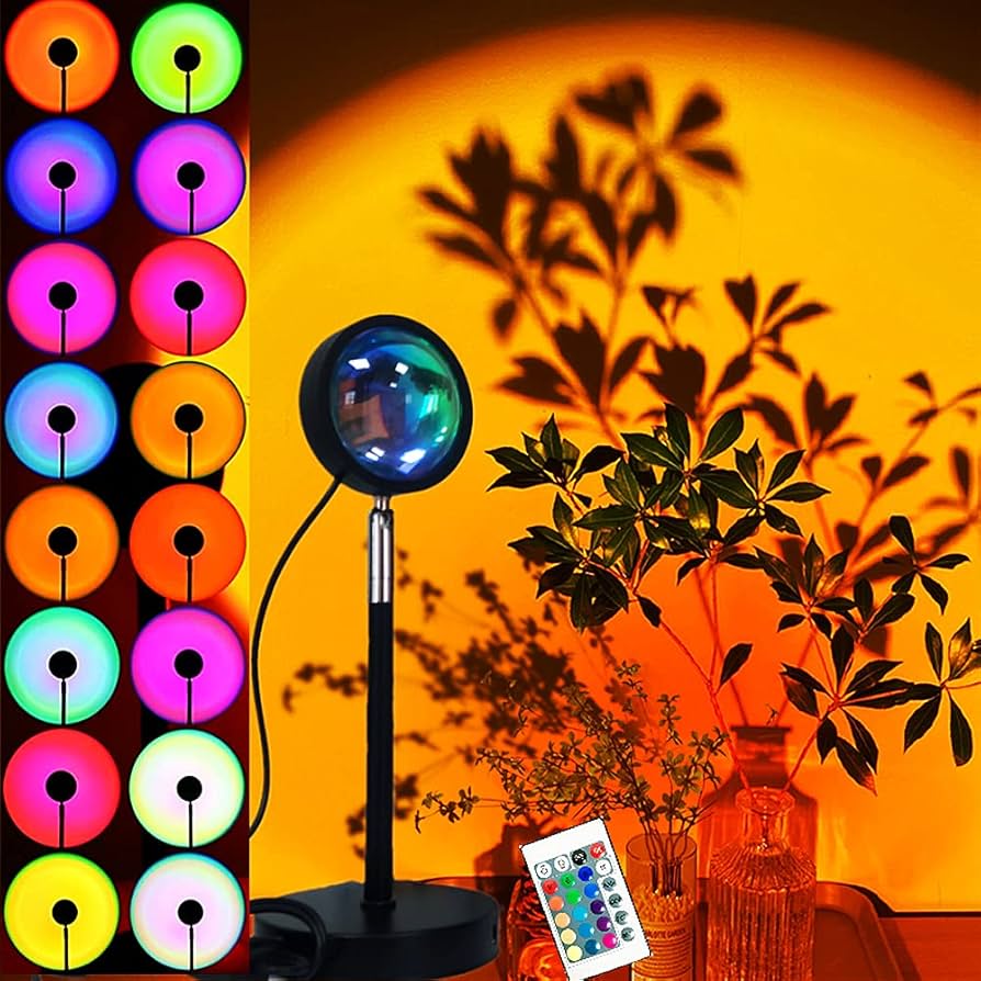 16 Color Sunset Projection LED Lamp With Remote Control