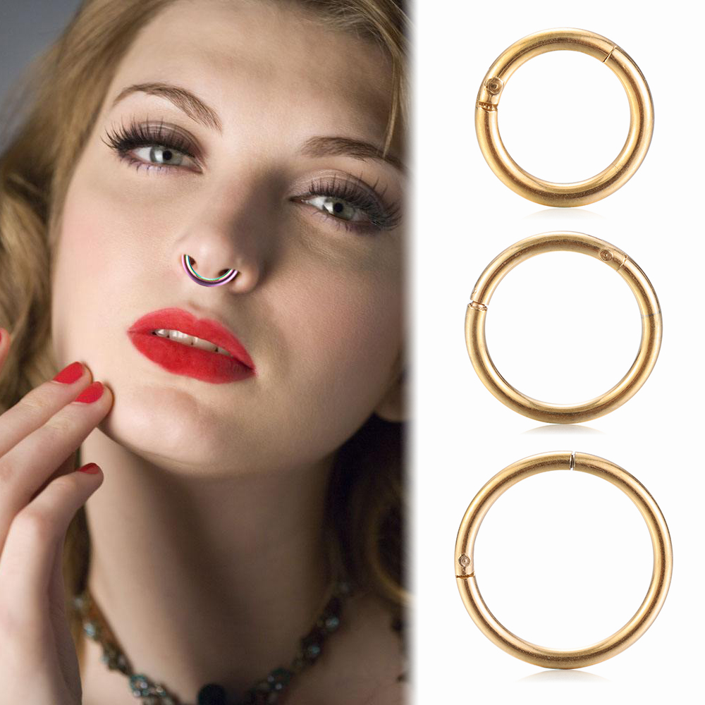 1PC Hot Hinged Segment Open Ear Helix Tragus Piercing Septum Lip Ring Nose Hoop