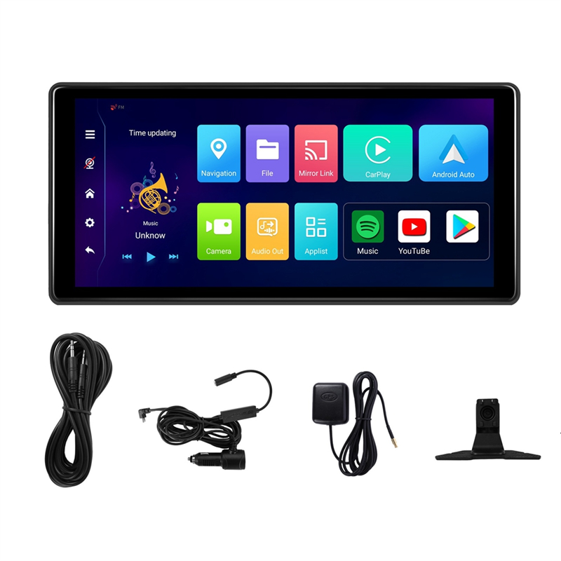 OYPFXMI 10.36inch Android Car Monitor 4+64G WIFI Multimedia Player Wireless Carplay Android Auto GPS Navigation AUX/FM Car Audio