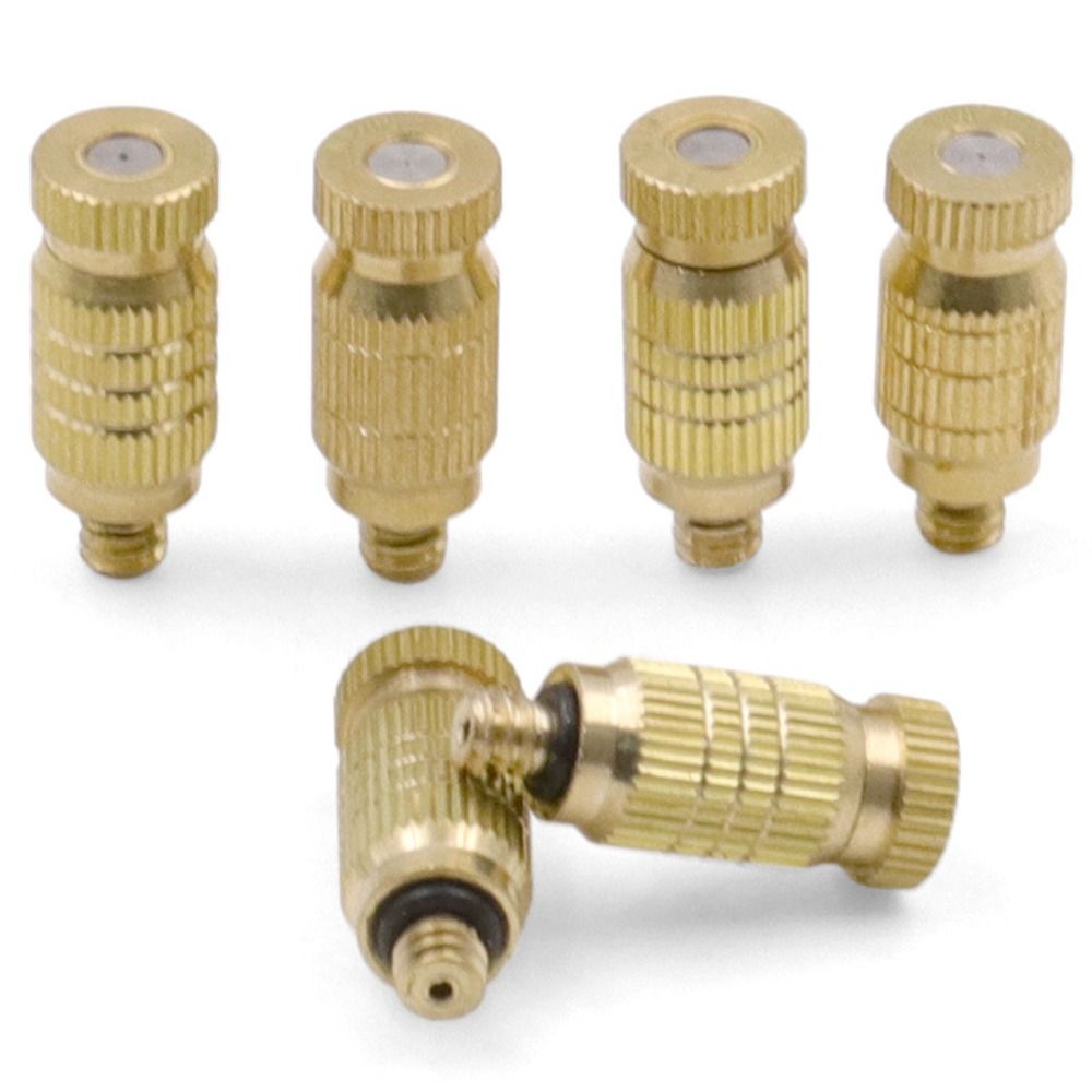 Universal High Pressure Atomizer Nozzle Landscaping Anti-Drip Brass Misting Nozzles Greenhouse Irrigation Air Humidification Fog Sprayer For Outdoor Cooling System