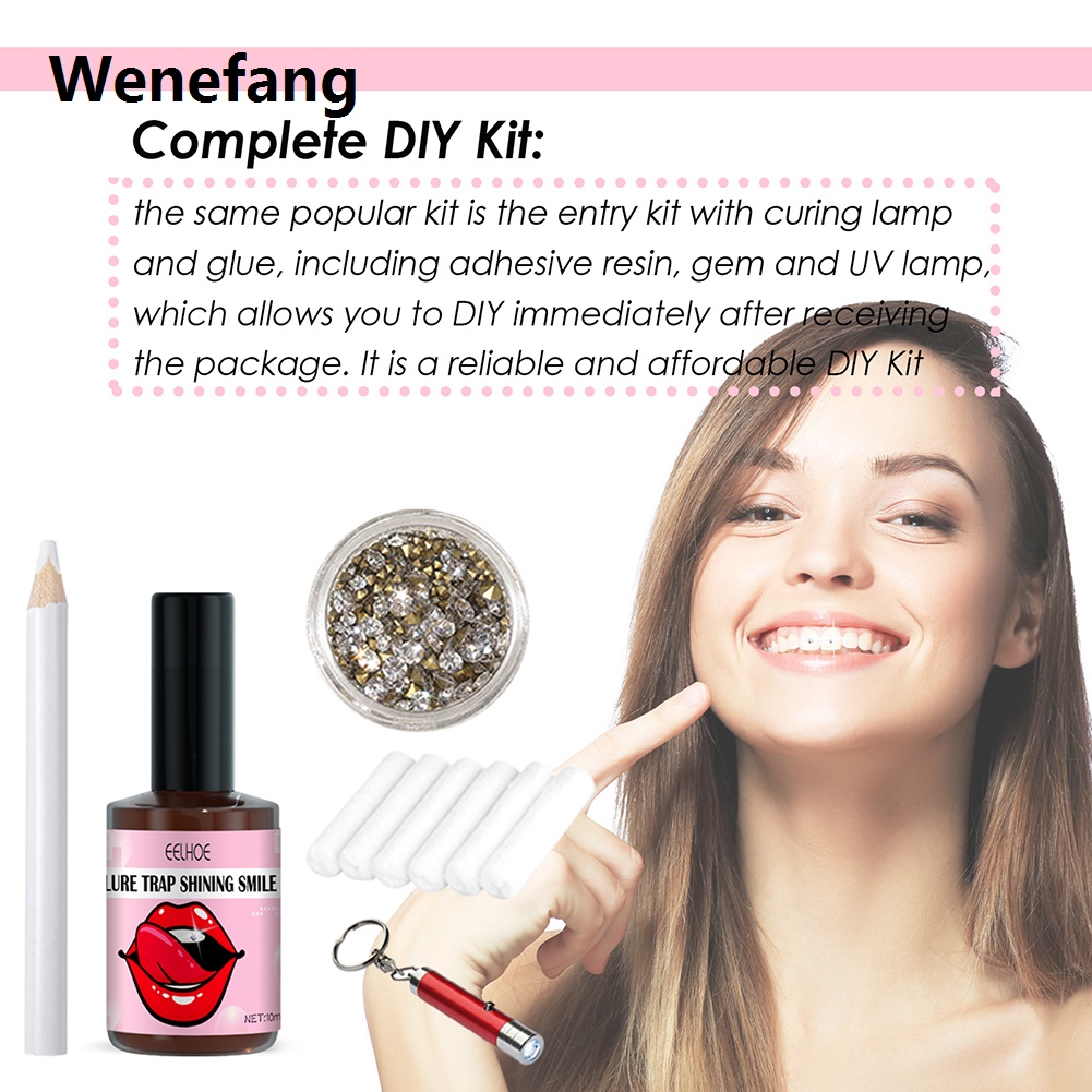Wenefang DIY Tooth Gem Jewelry Kit Diamond Teeth Original Decoration Teeth Ornament Application