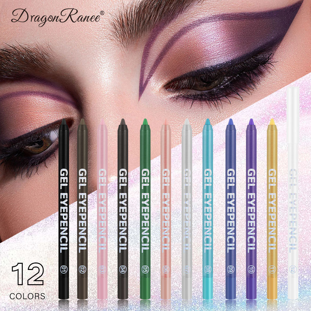 New models on sale 12 Color Matte Eyeliner Gel Pencil Soft Easy to Wear Colorful White Yellow Blue Pink Pearl Gloss Eye Liner Pen Cream Makeup Tool