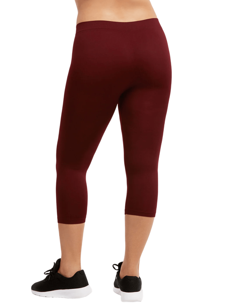 Womens Capris Leggings Trendy High Waisted Basic Solid Color Capri Legging Elastic Waist Simple Cropped Casual Pants