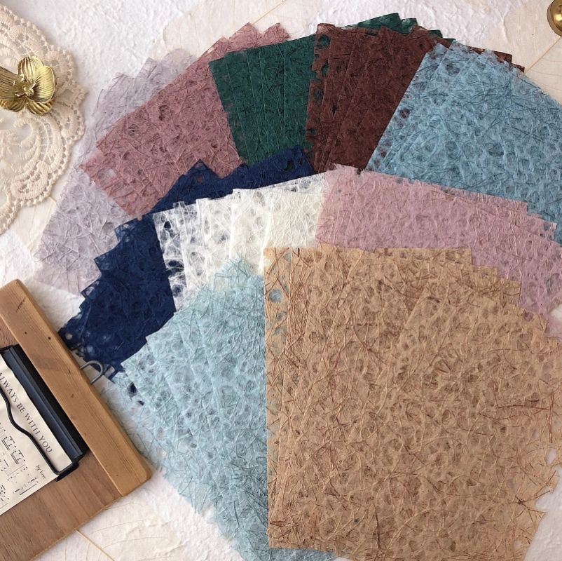 RHS Online 10PCS A6 Size Drowning Specialty Paper Textured Paper Mesh Material Paper DIY Junk Journal Journaling Crafts Scrapbooking