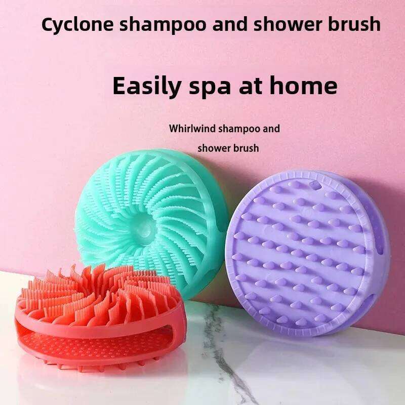 Best Selling Double Sided Silicone Brush Shampoo And Bath Two in One Shower Scrubbing Tool Professional Salon Hairdressing