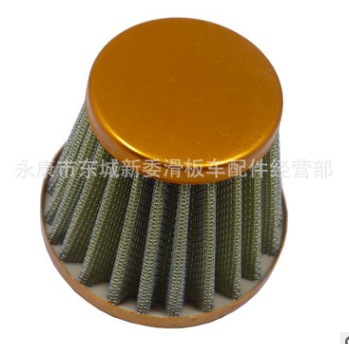 Round Tapered Universal Car Air Intake Open Top Cone Filter Chrome Car Truck SUV