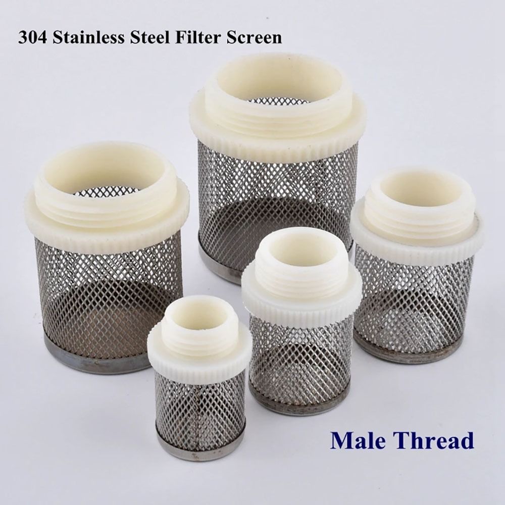 1Pcs Durable Water Clean Hose Filter Joint Percolator Water Pump Fitting Mesh Screen Filter 1/2" 3/4" 1" 304 Stainless Steel Net Filter for Micro Irrigation Aquarium Fish Tank