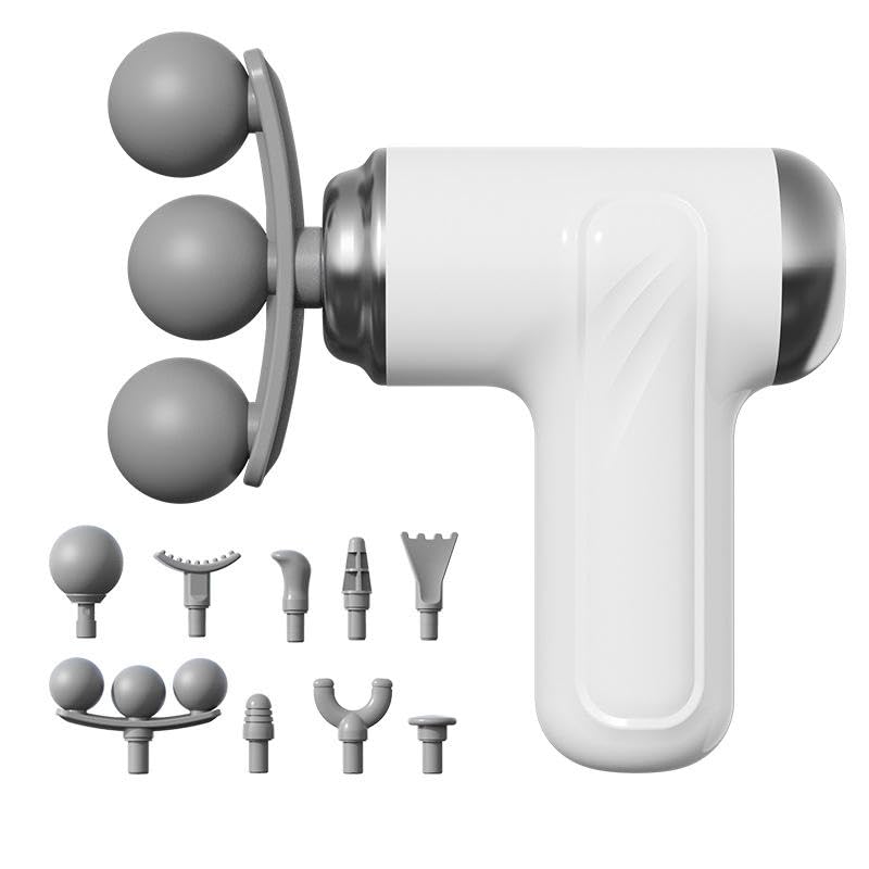 9 In 1 Mini Gun Massager Machine for Pain Relief - Body, Neck, Shoulders, Back, Arms & Feet Massager- 6 Speed Type-C Charging