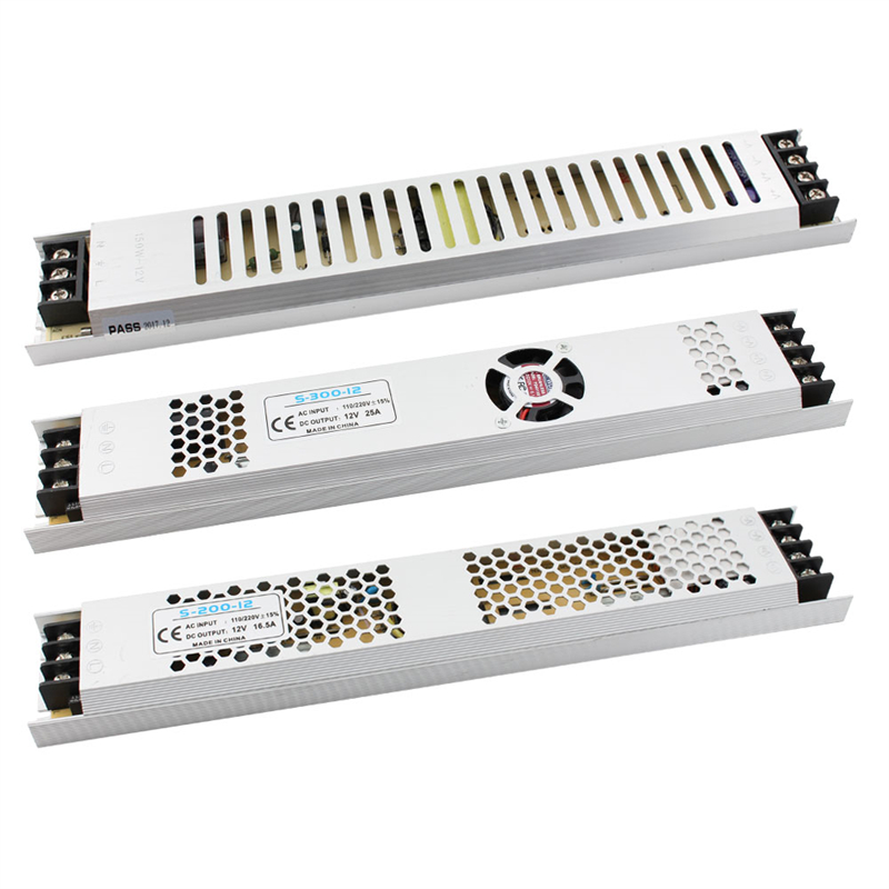 Ultra Thin LED 110V/220V AC Power Supply TO DC 12V Lighting Transformers DC12V 150W 200W 300W