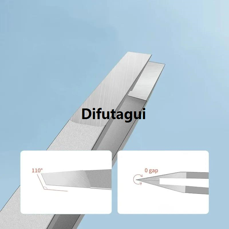 Difutagui Eyebrow Tweezer Eye Brow Clips Hair Removal Makeup Tools Eyelashes Luxury Extension Double Eyelid Application Stainless Steel