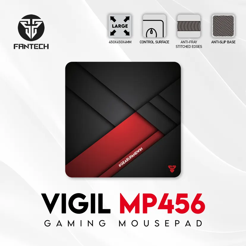 FANTECH VIGIL MP456 Gaming Mouse Pad Anti-slip Base 450x450x4mm Mousepad