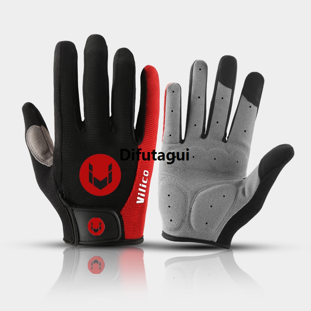 Difutagui New specials Cycling Anti-slip Full Finger Gloves MTB Bike Gloves Pad Men New Breathable Anti-shock Sports Gloves MTB Bike Bicycle Warm Glove Man