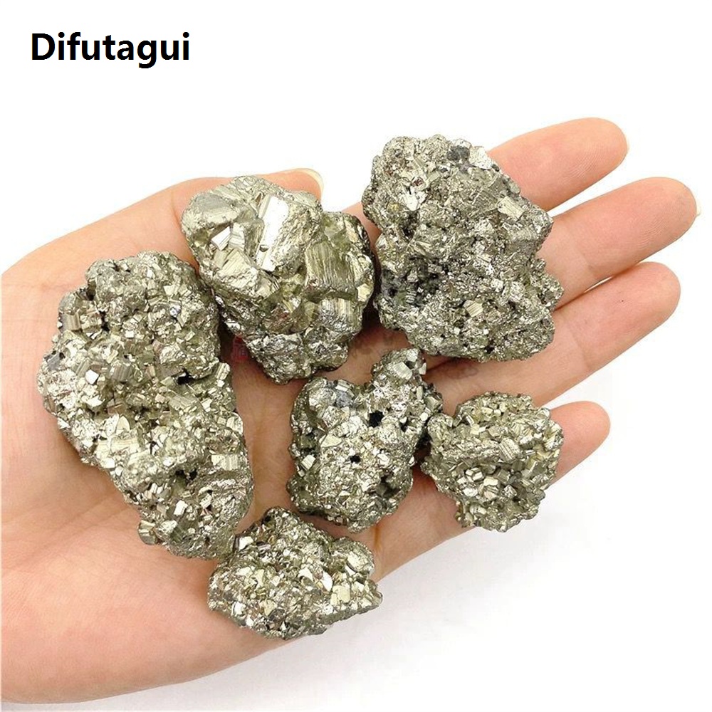Difutagui New Wholesale 1 Pc Natural Stones Pyrite Crystal Cluster Irregular Stone Rock Mineral Sample Energy Home Decoration Raw Mineral