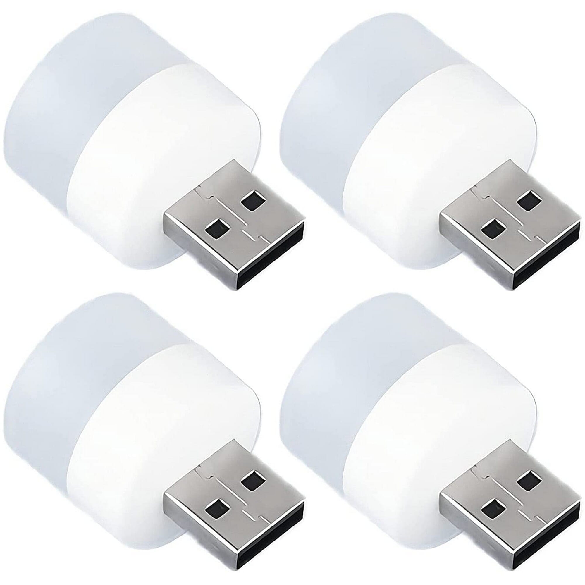 Mini USB White Light Pack Of 4Pc