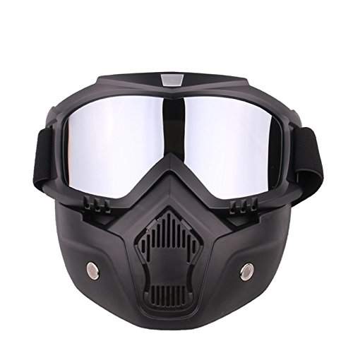 Motorcycle Bike In 2 In 1 Detachable Helmet Goggles Mask