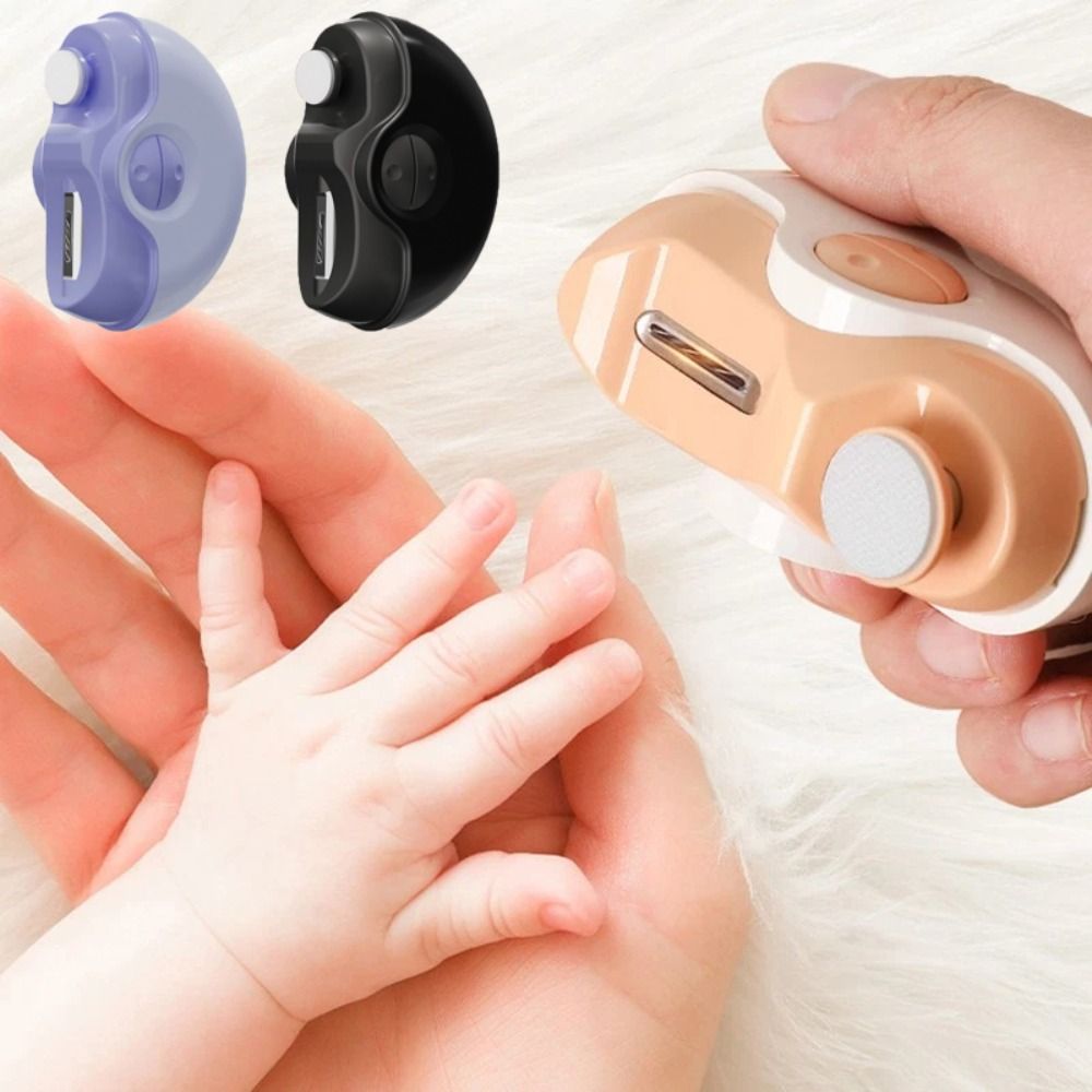 Portable Rechargeable Electric Nail Clippers Mini with Light Nail Trimmer Silent Universal Electric Nail Polisher Household