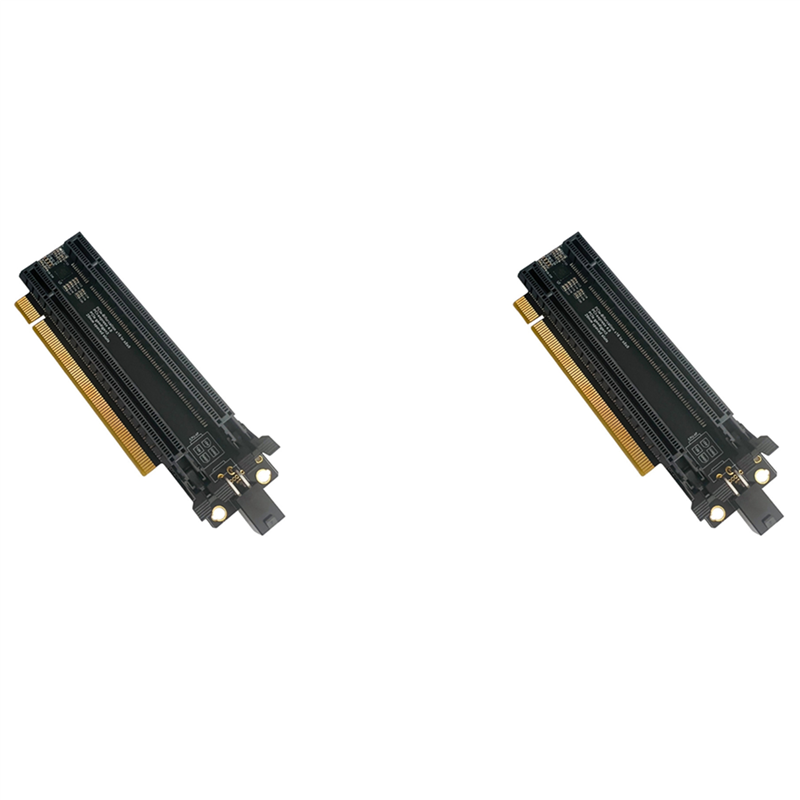 2X PCI-E 4.0 X16 1 to 2 Expansion Card Gen4 Split Card PCIe-Bifurcation X16 to X8X8 with 20mm Spaced Slots CPU4P(4 Pin )