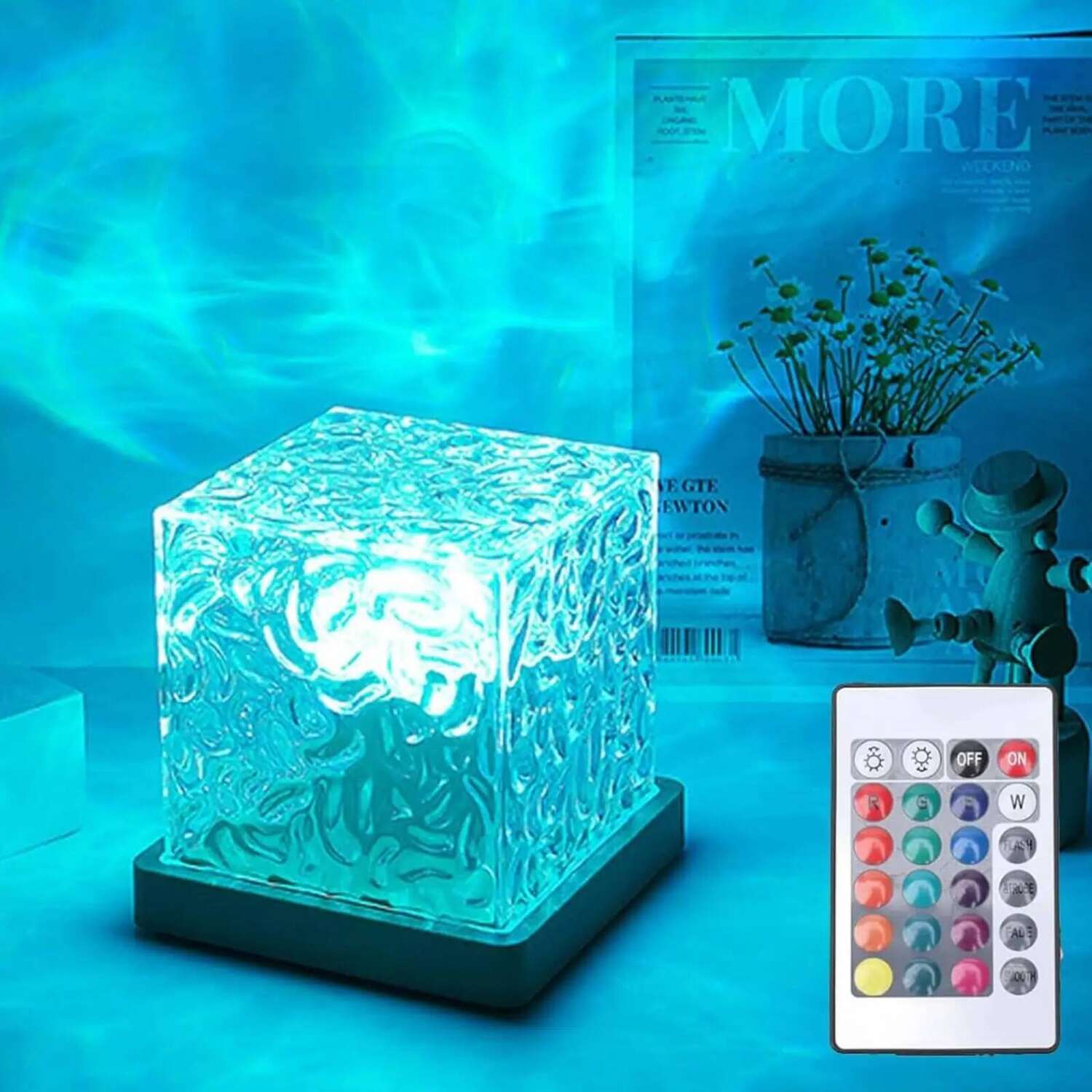 Ocean Wave 16 Colors Midnight Aura Aurora Lamp Home Office Bar Restaurant Underwater Projector Night Light