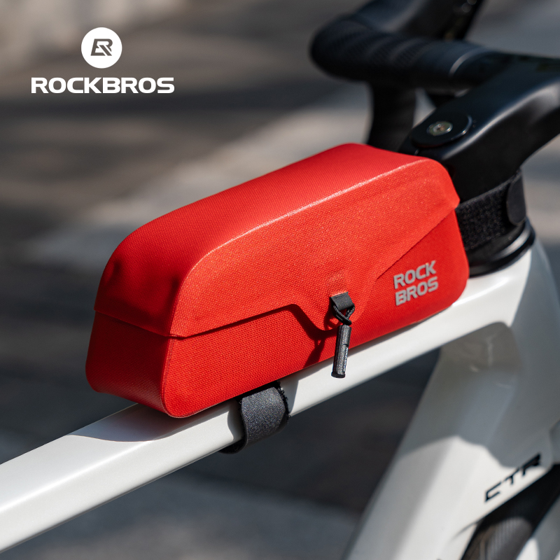 ROCKBROS Bike Upper Tube Bag Wterproof Ultralight Hard Shell Wear-resistant Bicycle Front Beam Bag Road Bike MTB Bike Accessory