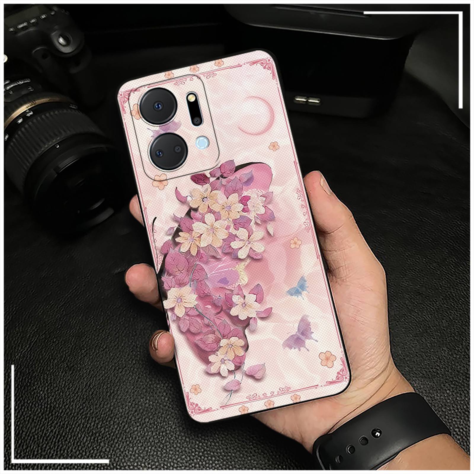 Protective Oil Painting Phone Case For infinix Smart20/X6840 Graffiti Back Cover Soft case Fashion Design Cartoon flower