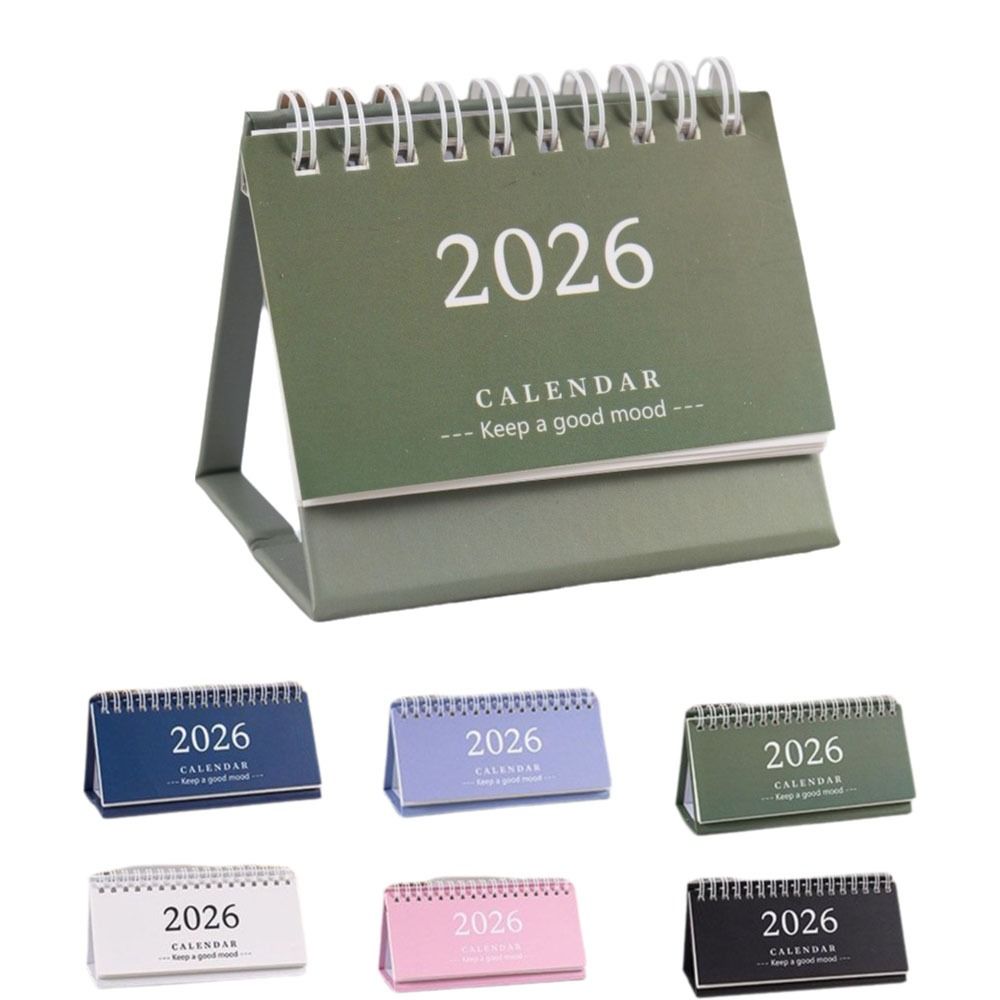 Simple Coil 2026 Desk Calendar Portable Desktop Decoration Mini Calendar Daily Planner Gifts